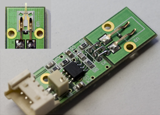 Tuning fork sensor holder and preamplifier Tuning fork sensor holder and preamplifier