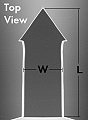 Top view SEM image of ARROW™ AFM cantilever