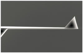 Side view SEM image of ARROW AFM tip and AFM cantilever