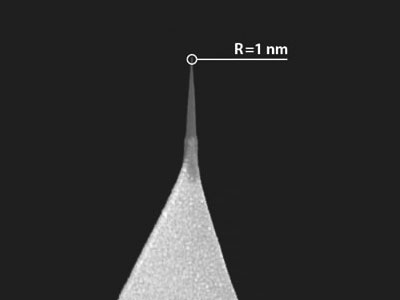 SEM image of SHR AFM tip spike