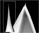 SEM images of SuperSharpSilicon™ (SSS) AFM tip