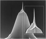 SEM images of AR5 high aspect ratio AFM tip