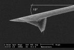 Side view SEM image of high aspect ratio AR5T AFM tip