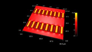 Compressed silicon nanoribbons on a flexible PDMS substrate