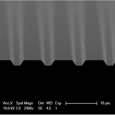 SEM image of TGF AFM calibration standard