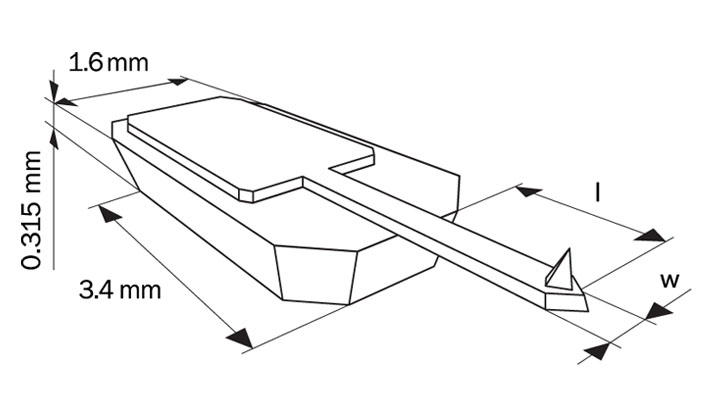 Schematic of single lever MikroMasch AFM Probe