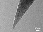 TEM image of uniqprobe AFM tip apex