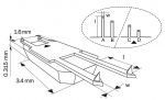 Schematic of four-lever XSC series MikroMasch AFM Probe