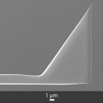 Side view SEM image of Opus uncoated AFM tip