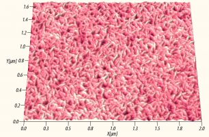 ZnO layer deposited on a silicon substrate by Atomic Layer Deposition. Sample provided by Dr. B. Blagoev, Institute of Solid State Physics – Bulgarian Academy of Sciences.