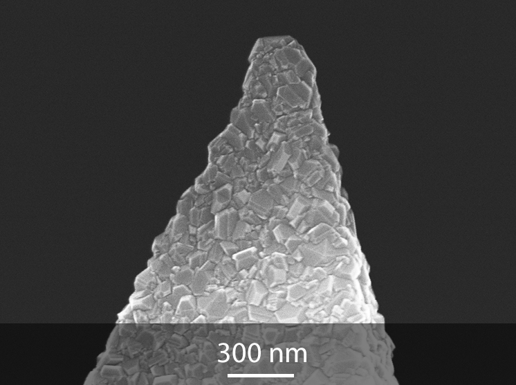 Close-up SEM image of DMD AFM tip