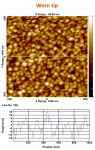 TipCheck scanned with a worn AFM tip