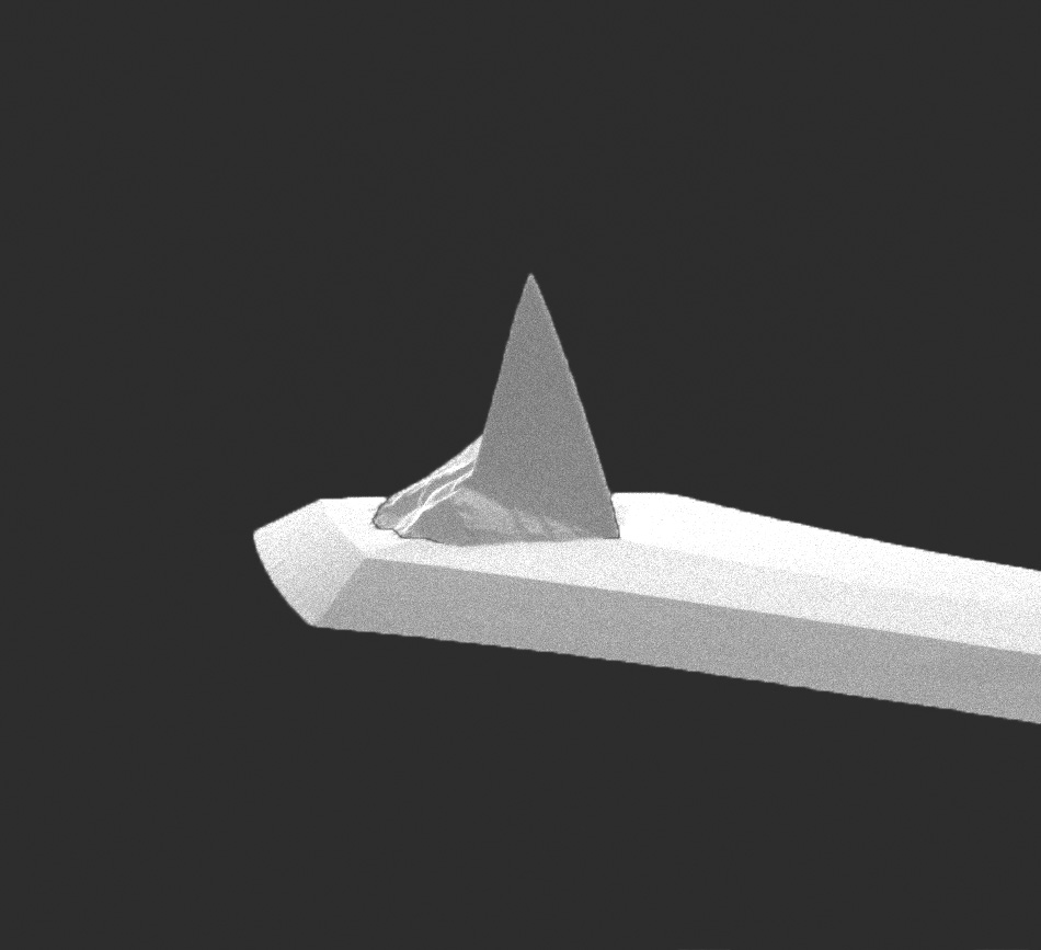 AFM tip of MikroMasch soft tapping mode AFM probe