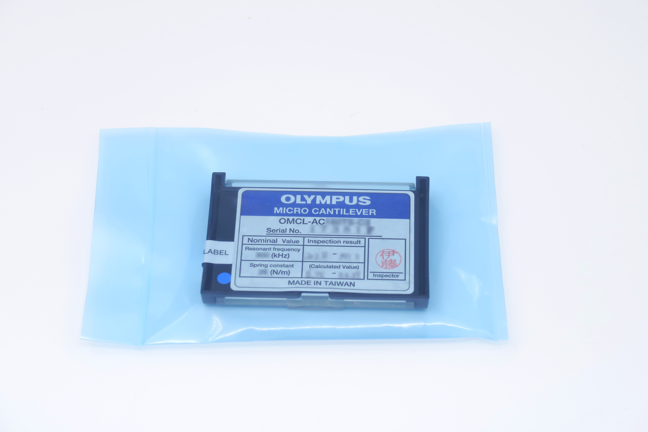 Olympus AFM probes box in ESD safe pouch Olympus AFM probes box in ESD safe pouch