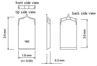 OLYMPUS OMCL-AC160TS AFM probe schematic diagram