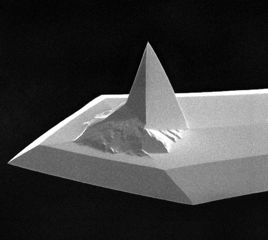 AFM tip of MikroMasch soft tapping mode AFM probe