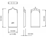 Schematic diagram of OLYMPUS OMCL-AC200TS AFM probe