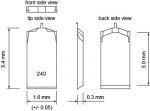 Schematic diagram of OLYMPUS OMCL-AC240TM AFM probe